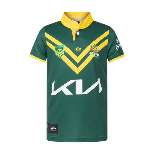 Australian Kangaroos 2024/25 RL Players On Field Jersey Toddlers Set Sizes 0-6!