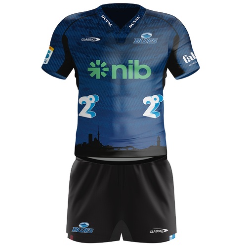 Auckland Blues Super Rugby Classic Home Jersey Toddlers Infants Set Sizes 0-6! T4