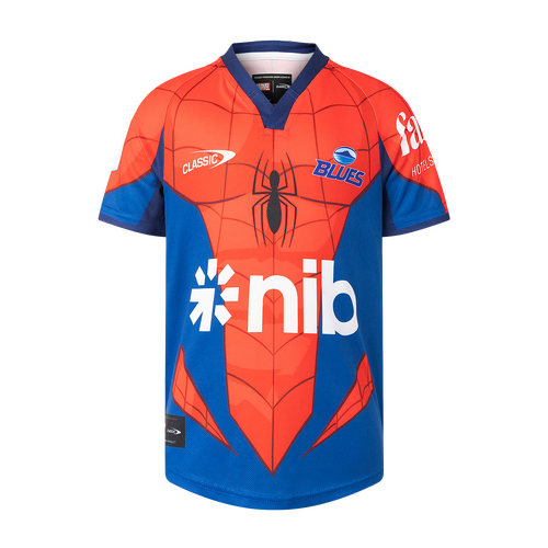 Auckland Blues 2025 Marvel Super Rugby Spiderman Jersey Toddler Sizes 2-6!