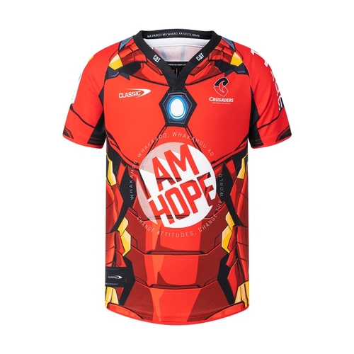 Canterbury Crusaders 2025 Marvel Super Rugby Iron Man Jersey Set Toddlers Sizes 2-6!