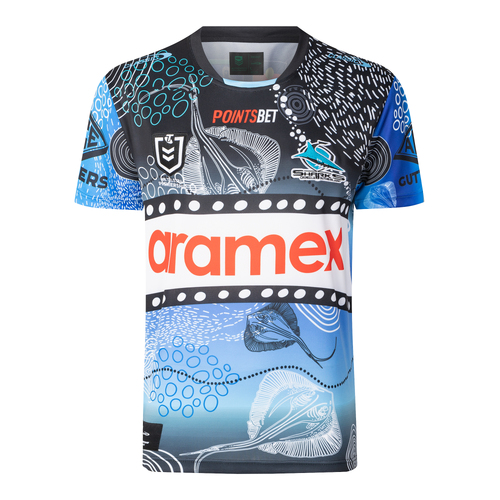 Cronulla Sharks NRL Classic Indigenous Jersey Sizes S-7XL! T4