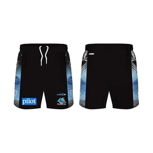 Cronulla Sharks NRL Classic Players Indigenous Training Shorts Sizes S-3XL! T4