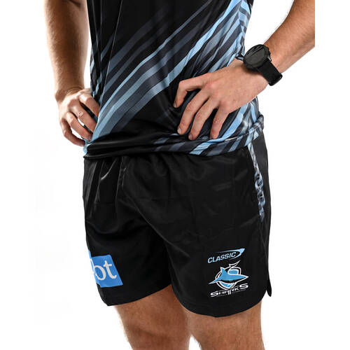 Cronulla Sharks NRL Classic Players Training Shorts Sizes S-7XL! T4