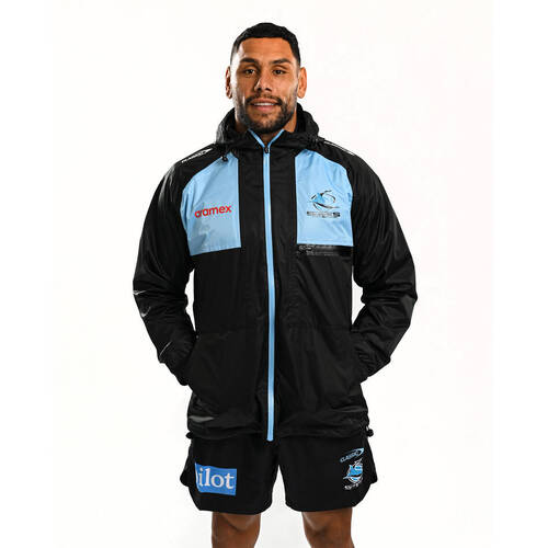 Cronulla Sharks NRL Classic Players Wet Weather Jacket Sizes S-7XL! T4
