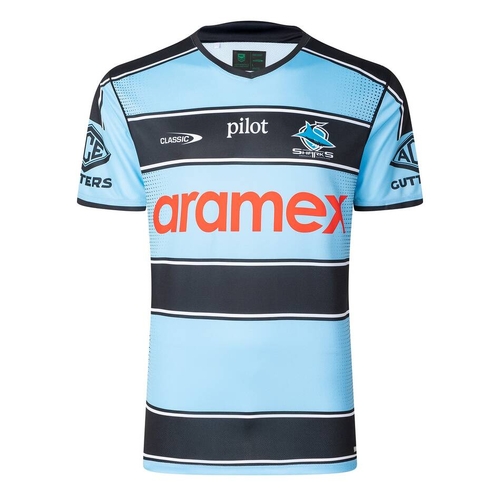 Cronulla Sharks 2025 NRL Classic Players Warm Up Shirt Sizes S-7XL!
