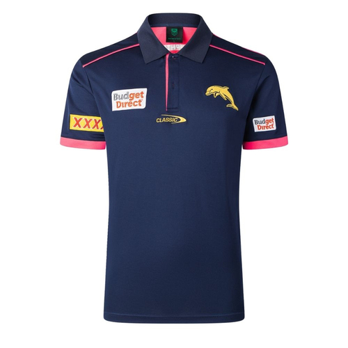 The Dolphins NRL 2026 Classic Players Media Polo Adults Sizes S-7XL!