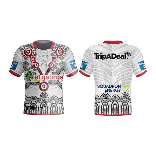 St George Illawarra Dragons NRL Classic Indigenous Jersey Infant Sizes 0-4! T4