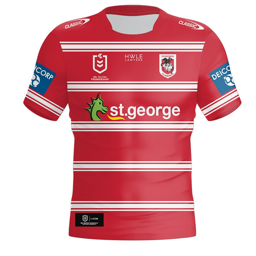 St George ILL Dragons NRL Classic Alternate Jersey Sizes S-7XL! T4