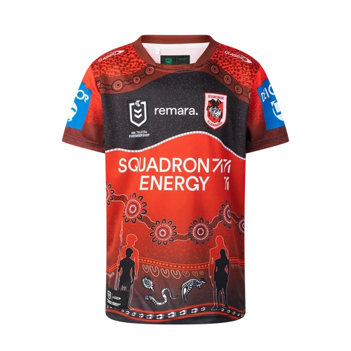 St George Illawarra Dragons NRL 2025 Classic Indigenous Jersey Infant Sizes 0-6!