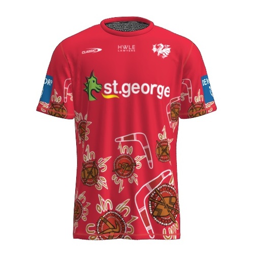 St George ILL Dragons NRL Classic Indigenous Training Shirt Sizes S-3XL! T3