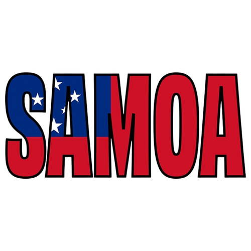 Samoa Rugby League UV Car Samoa Word Decal Sticker