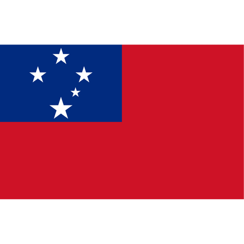 Samoa Rugby League UV Car Samoa National Flag Medium Decal Sticker