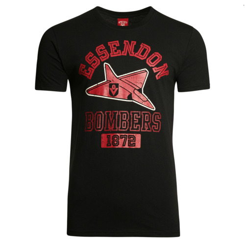 Essendon Bombers AFL Distressed Vintage Tee Shirt Sizes S-3XL! PlayW18