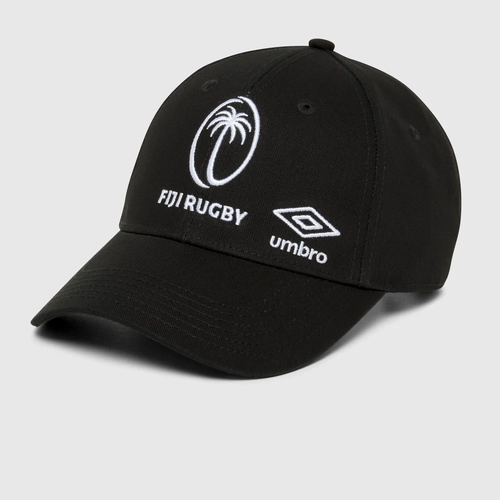 Fiji Rugby Union 2025 Umbro Players Black Media Cap!