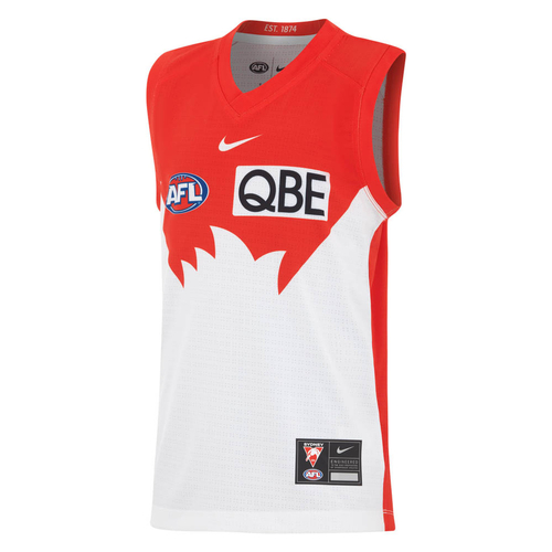 Sydney Swans AFL 2025 Home Guernsey Kids Sizes XS-XL!