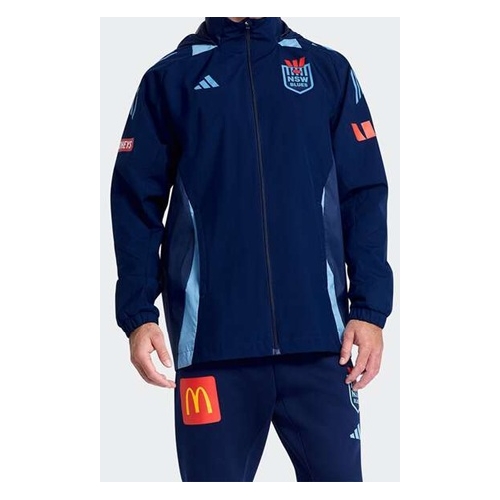 NSW Blues 2025 Adidas State Of Origin Wet Weather Jacket Sizes S-3XL!