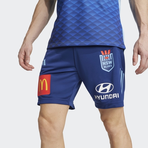 NSW Blues 2026 Adidas State Of Origin Gym Training Shorts Kids Sizes 8-16!