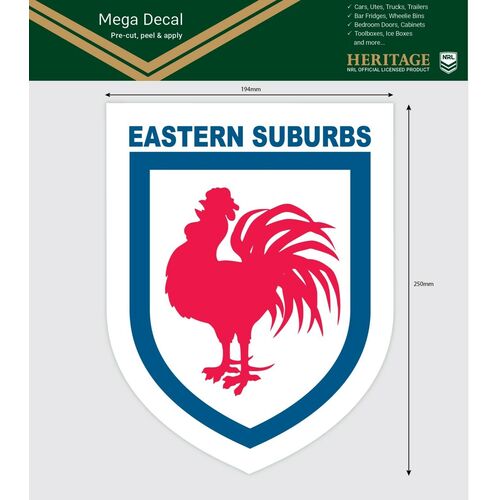 Sydney Roosters Heritage NRL iTag UV Car Mega Large Decal Sticker 
