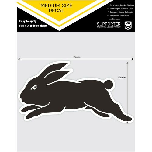 South Sydney Rabbitohs Official NRL iTag UV Car Medium Decal Sticker