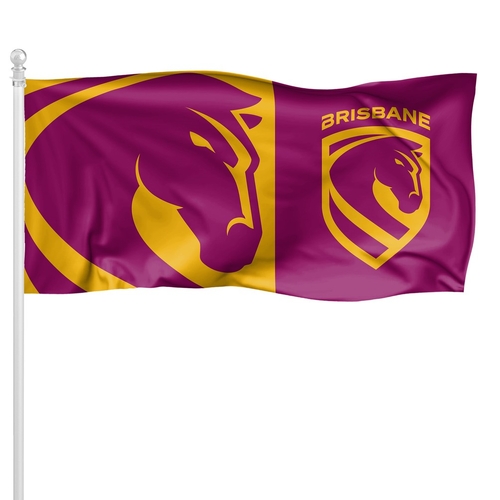 Brisbane Broncos NRL Flag Pole Flag 90 cm by 180cm! 
