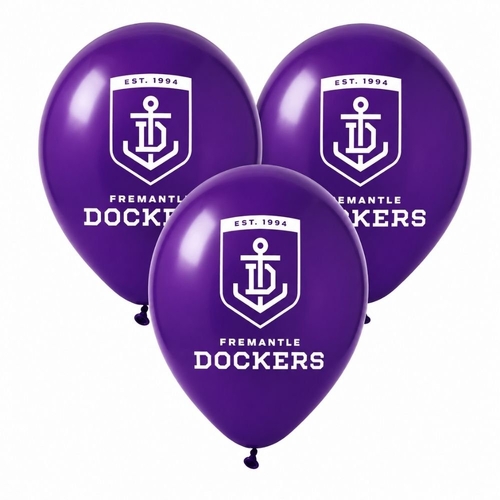 Official AFL Fremantle Dockers Birthday Party Latex Helium Balloons (25 Pack) S2