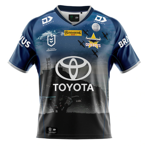 North Queensland Cowboys NRL Dynasty ANZAC Jersey Kids Sizes 6! T2