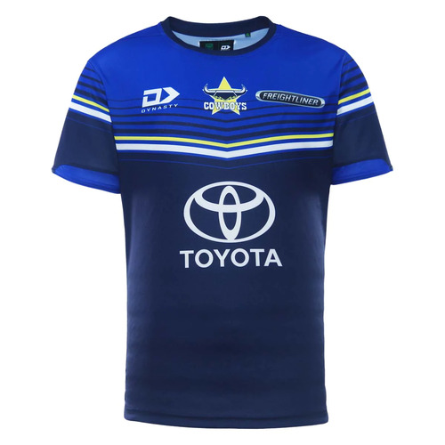 North Qld Cowboys NRL Dynasty Training Shirt Navy Sizes S-7XL! T3