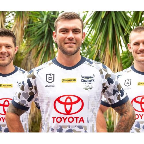 North Queensland Cowboys NRL ISC Defence Anzac Jersey Mens Sizes S-5XL! T0