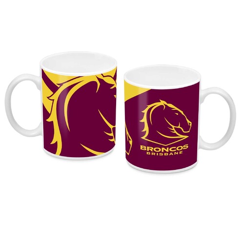 Brisbane Broncos NRL Gift Team Logo Ceramic Coffee Cup Mug T4!