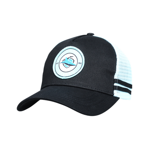 Cronulla Sharks NRL Retro Striped Trucker Cap Hat!