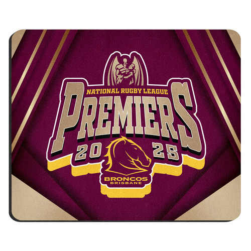Brisbane Broncos NRL 2025 Premiers Mouse Mat Pad P1! In Stock!
