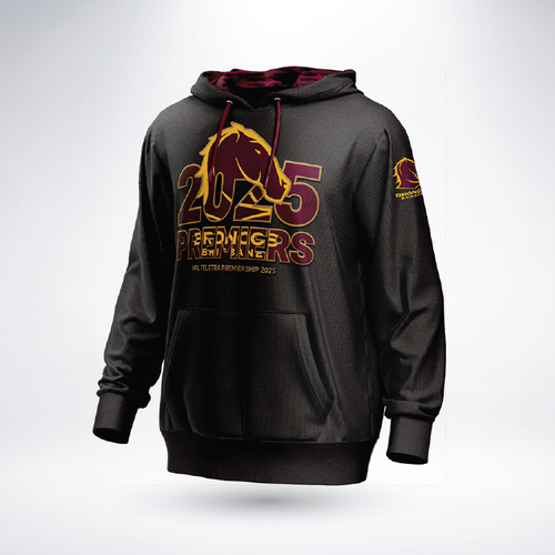 Brisbane Broncos NRL 2025 Premiers Hoody Size S-5XL! In Stock!