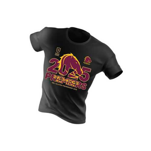 Brisbane Broncos NRL 2025 Tidwell Premiers T Shirt Kids Sizes 8-14! 