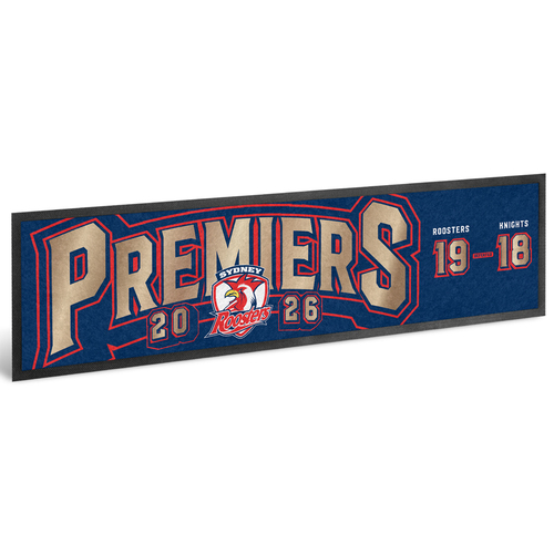 Sydney Roosters NRL Premiers 2026 Bar Runner Mat P1! In Stock!