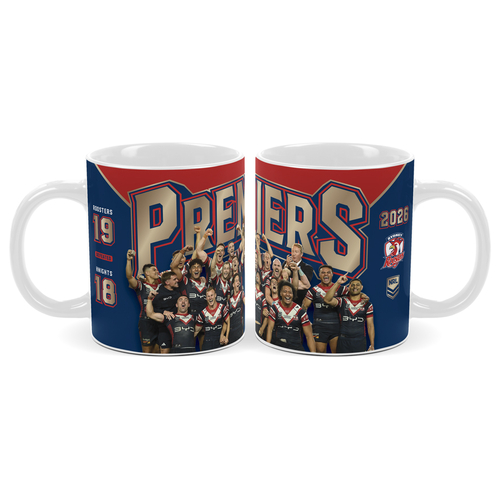 Sydney Roosters NRL Premiers 2026 Team Photo Ceramic Coffee Cup Mug P2! PRESALE