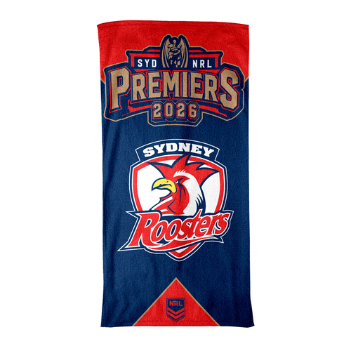 Sydney Roosters NRL Premiers 2026 Gym Pool Beach Towel P2! PRESALE