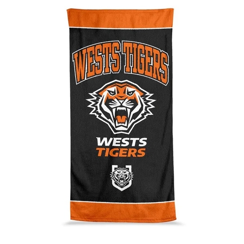Wests Tigers NRL Jumbo Beach Bath Towel 90cm by 170cm!