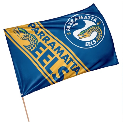 Official NRL Parramatta Eels Game Day Flag 60 x 90 cm (NO STICK/FLAG POLE)