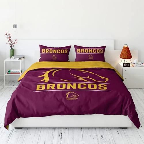 Brisbane Broncos NRL Team Double Quilt Cover Set!