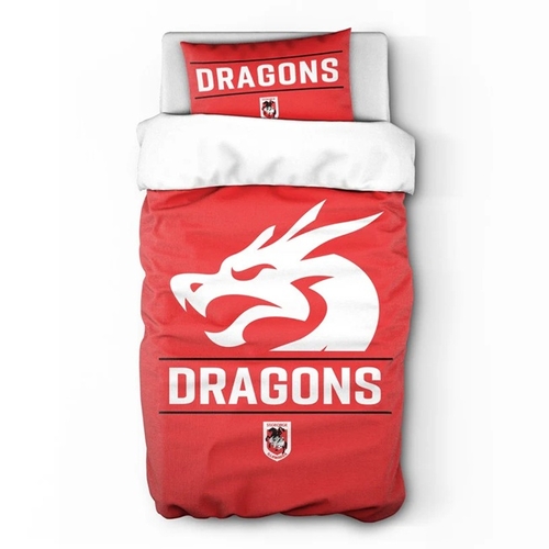 St George ILL Dragons NRL Team Single Quilt Cover Set!