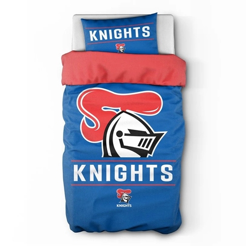 Newcastle Knights NRL Team Single Quilt Cover Set!