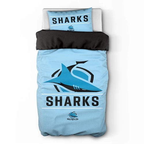 Cronulla Sharks NRL Team Single Quilt Cover!