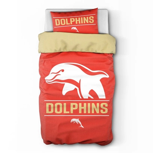 The Dolphins NRL Team Single Quilt Cover!