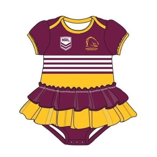 Brisbane Broncos NRL Girls Footysuit Infants Sizes 000-1!