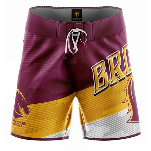 Brisbane Broncos NRL Barrel Board Shorts Mens Sizes S-5XL!
