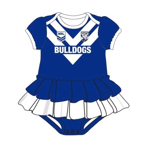 Canterbury Bankstown Bulldogs NRL Girls Footysuit Infants Sizes 000-1!