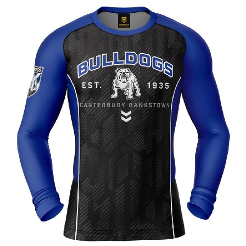 Canterbury Bulldogs NRL Ashtabula 'Blocker' Long Sleeve Rash Vest Sizes S-2XL!