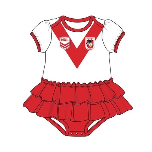 St George ILL Dragons NRL Girls Footysuit Infants Sizes 000-1!