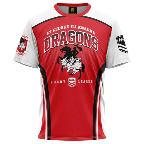 St George Ill Dragons NRL Ashtabula Sideline T Shirt Infants Toddlers Sizes 1-4!