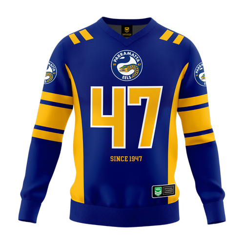 Parramatta Eels NRL 'Quarterback' Pullover Jersey Toddlers Sizes 1-4!
